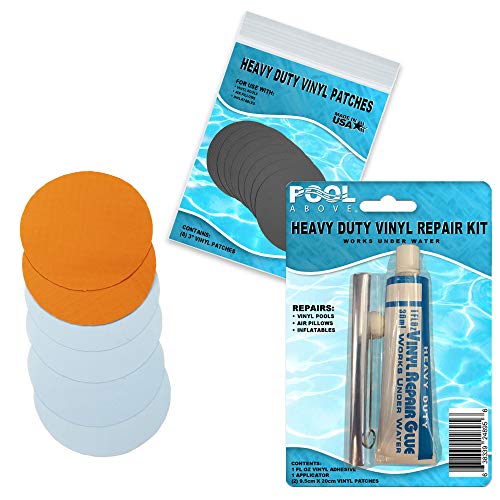 Repair Kit for Splash-in-Shade Pool | Vinyl glue | Blue and Orange Patches