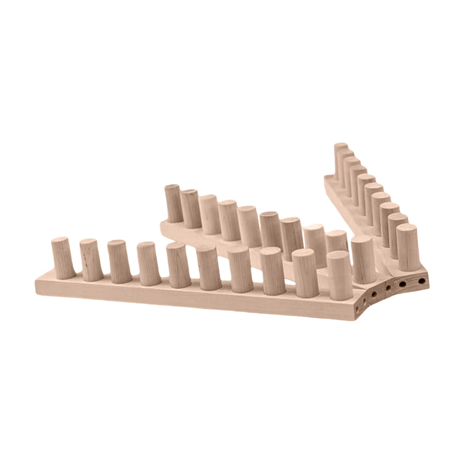 Buxuaaaa C Natural Wood Knitting Frame With Sturdy Base For Raft Knitting Spool Holders