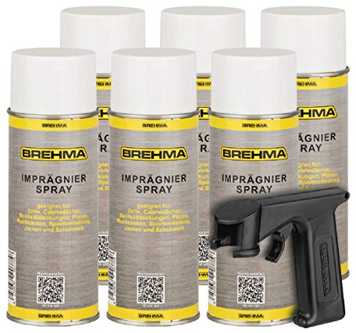 BREHMA 6X Imprägnierspray inkl. Griff, Imprägnierung, Textilien, Zelte, Cabriodächer, Markissen, Wasser- und schmutzabweisend
