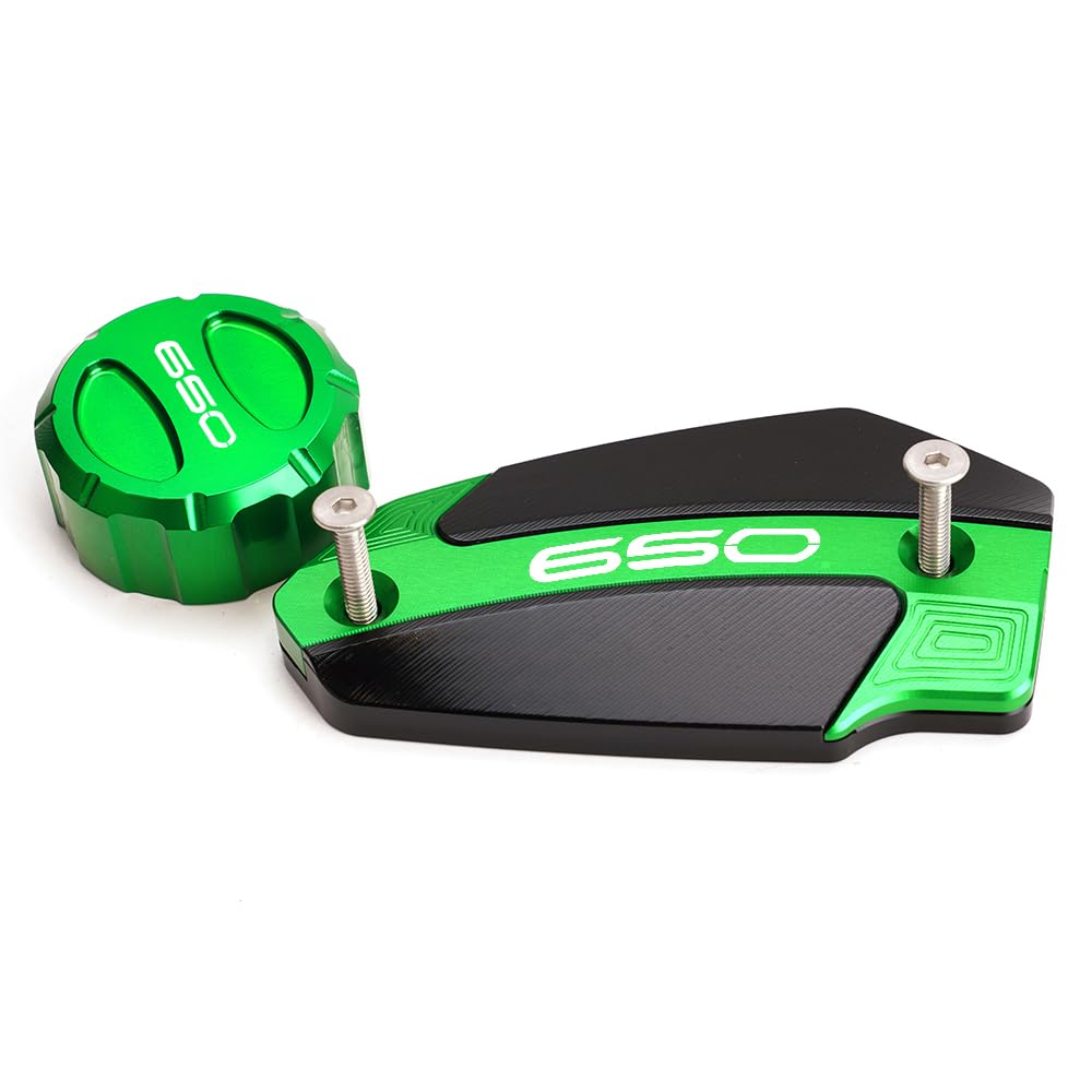 Para Kawasaki Z650 Z 650 RS Ninja650 ninja 650 2017-2025 Versys650 Accesorios de Aluminio Motocicleta Cubierta delantera trasera del depósito de líquido de frenos Tapa de llenado de aceite de