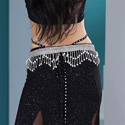 Bufanda de cadera para belly dance Bailarer con borlas de diamantes en color D de 75 cm 2