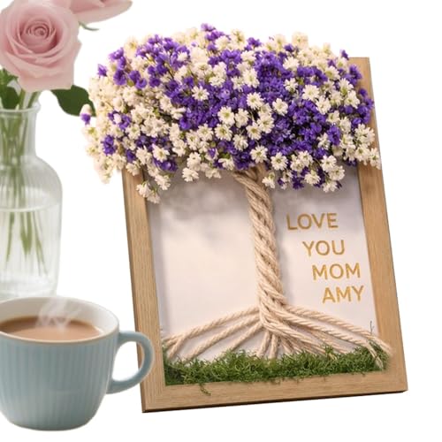 Générique Cadre Photo,Ornement Décoration en Bois pour Fête des Mères - Porte-photos Familial pour Salon - pour Elle Table Entrée Chambre Bureau Anniversaire