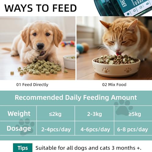Image of 4 Pack Dental Chews for Dogs, Freeze Dried Dog & Cat Treats to Help Clean Teeth & Freshen Breath,Supports Gum & Oral Health, Daily Oral Care Treats for Cats and Dogs