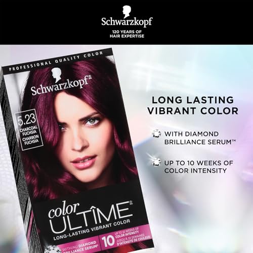 Schwarzkopf Color Ultime Hair Color, 5.23 Charcoal Fuchsia, 1 Application - Permanent Hair Dye for Vivid Color Intensity and Fade-Resistant Shine up to 10 Weeks - Image 4