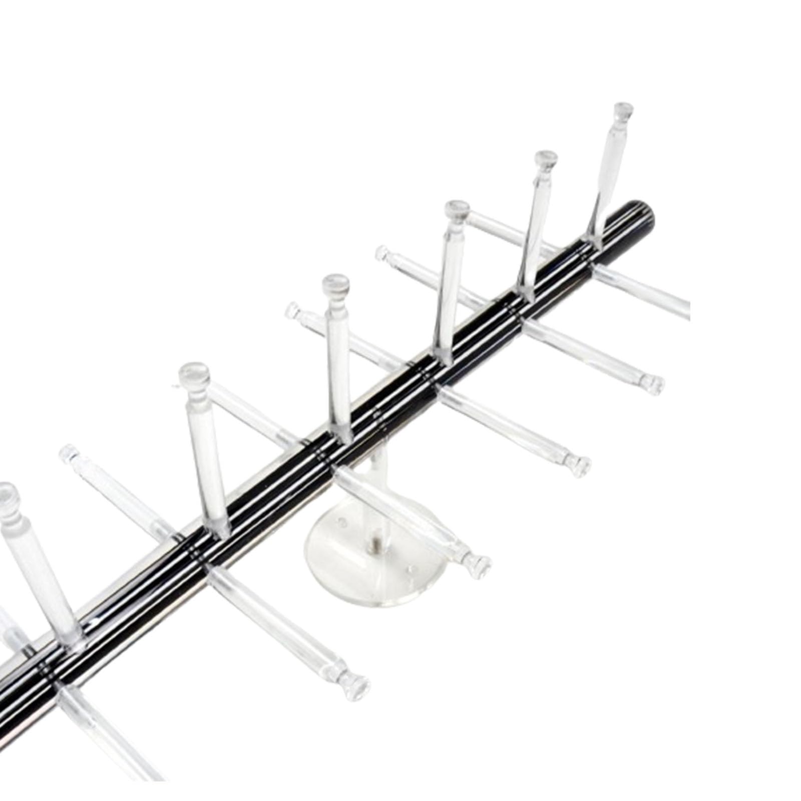Brillenständer Sonnenbrillen, Stabiler Brillenständer Organizer für 16 Paar Brillen Sonnenbrillenständer platzsparende Regale Ornament(Schwarz)