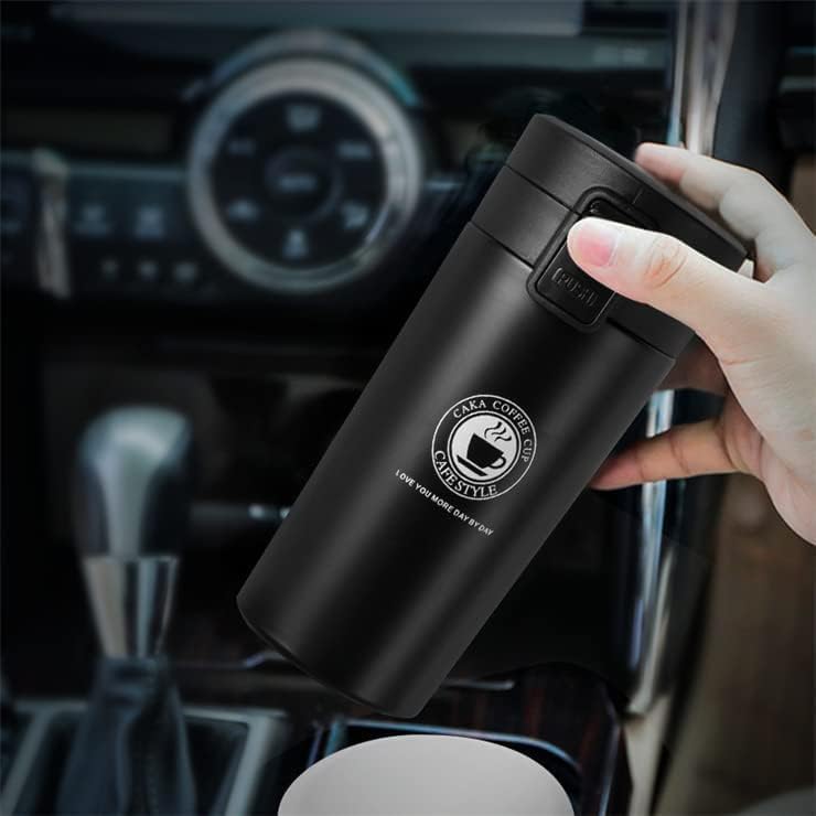 Image of Novo Insulated Coffee Travel Mug, Double Walled Stainless Steel Tumbler, Insulated Cup with Leakproof Lid, Thermal Mug with Non-Slip Protective Grip (Multicolor)