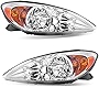 oEdRo Headlight for 2002 2003 2004 Toyota Camry, Clear Lens Chrome Housing