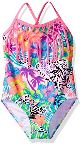 Breaking Waves Girls' Amazon Adventure One Piece Swimsuit