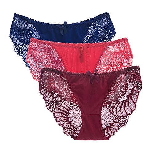 Beauty_yoyo Damen Slip Unterhose Unterwäsche mit verführerischen Spitzendetails Cover
