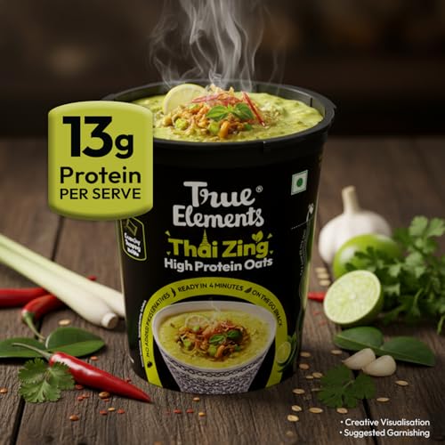 Image of True Elements Thai Zing Protein Oats 62g Pack of 3
