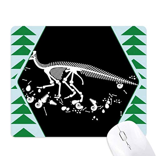 Tapis de souris fossile de dinosaure noir parfait pour décorer un bureau nature et gaming