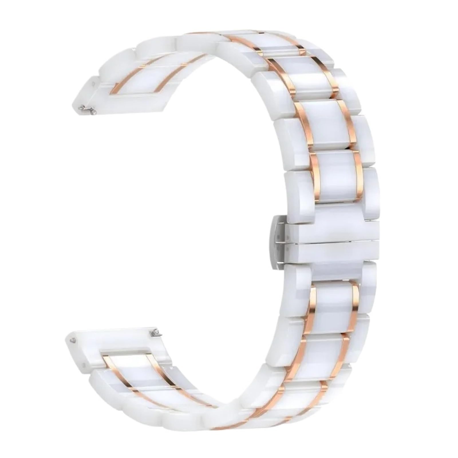 20mm 22mm ceramiczny metalowy pasek pasek wymienny do zegarka sportowego unisex z mechanizmem szybkiego uwalniania