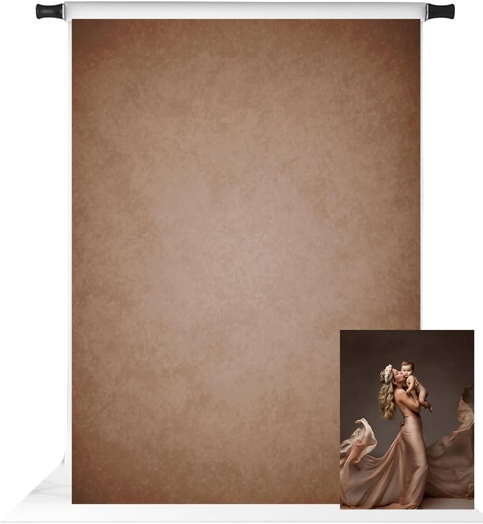 Kate Dark Brown Abstract Photo Backdrop Old Master Backdrop Texture Art Portrait Photography Backgrounds Photo Studio Props Pictures, 10x6.5ft