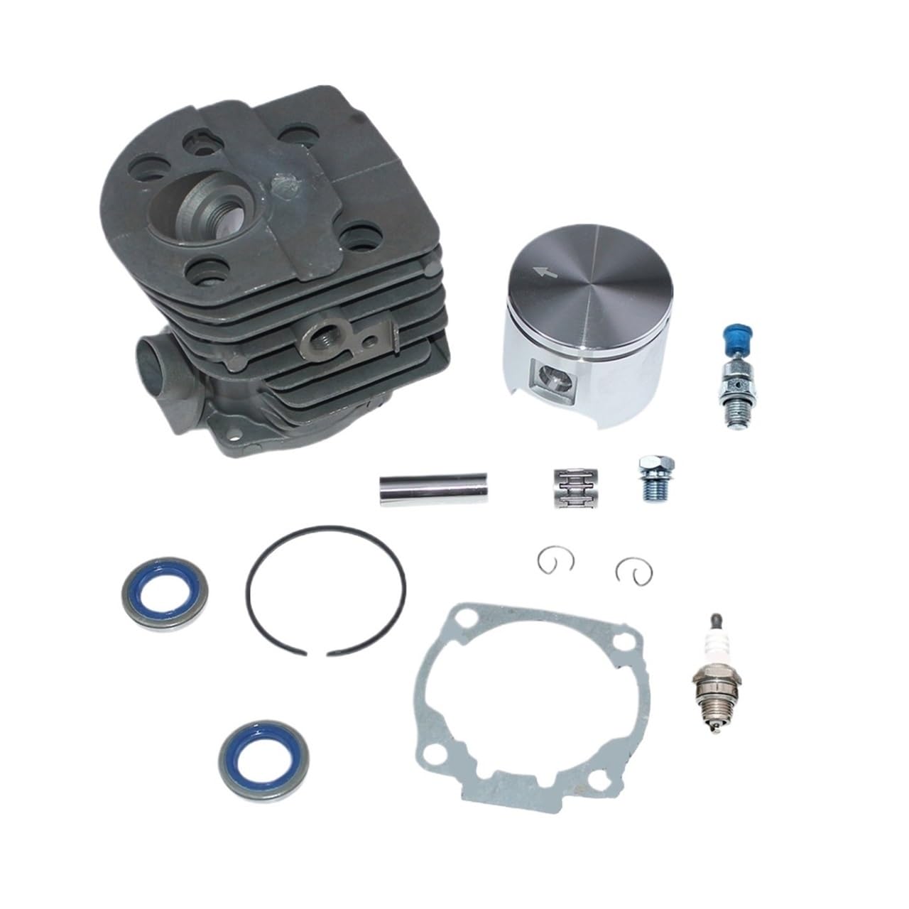 Kit piston cylindre tronçonneuse universel ECV-5501 avec segments axe et clips