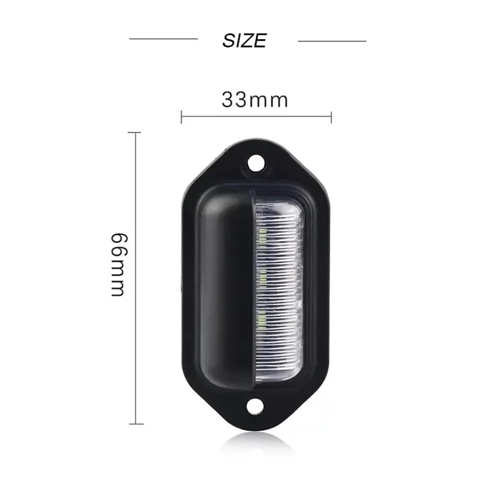 4 Pezzi Luci Targa Per Camion Auto 12-24 V 6 LED Universale Impermeabile Fanale Posteriore Per Camion Lampada Targa Lampadine Bianche LED Luci targa