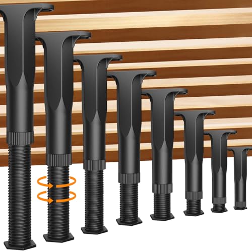 Jonkehai 8PCS Adjustable Bed Support Legs Frame Support Legs for King Queen Bed Slats, Heavy Duty Frame, Sofa, Dresser, Chair, Table, Cabinet and Wooden Furniture 8.3"-14.5" by Jonkehai - Used condition - US$16.29