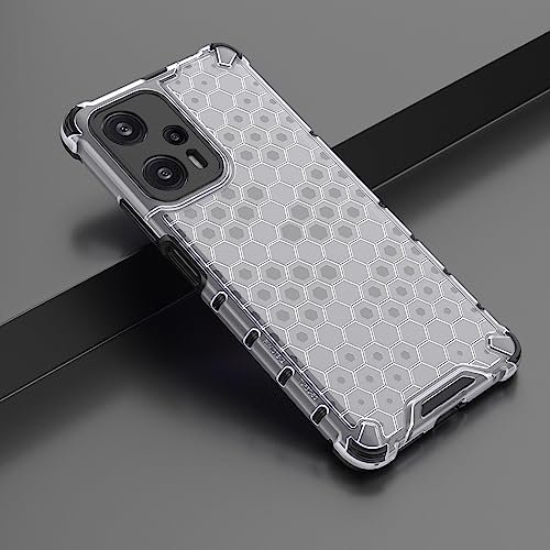 Image of Glasgow Back Case Cover Compatible with [ Poco F5 5G ] (Stylish Design) - Transparent