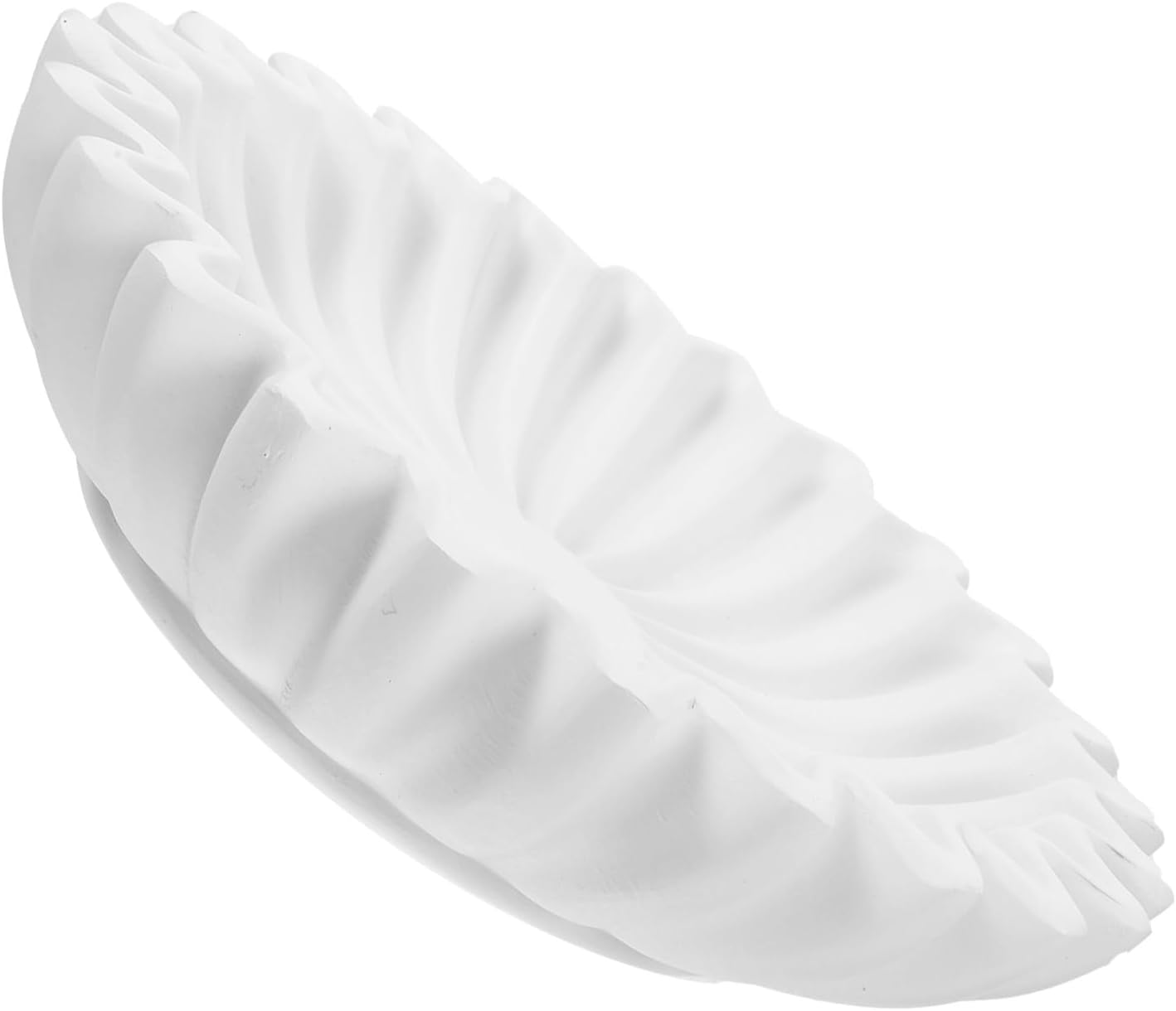 Uonlytech Decorative Bowl White Ceramic 10-inch X 10-inch X 2.5-inch Modern Home Decor Fruit Bowl Snack Container Key Storage Organizer for Living Room Table and Console