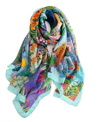 Large Printed Mulberry Silk Scarf