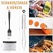 Huolewa Grillspachtel Set, Edelstahl 9 Pcs Flat-Top-Grillbesteck Set