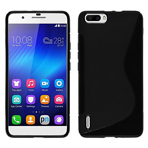  VCOMP Huawei Honor 6 Plus: Guscio di silicone gel motivo S S-Line - NERO
