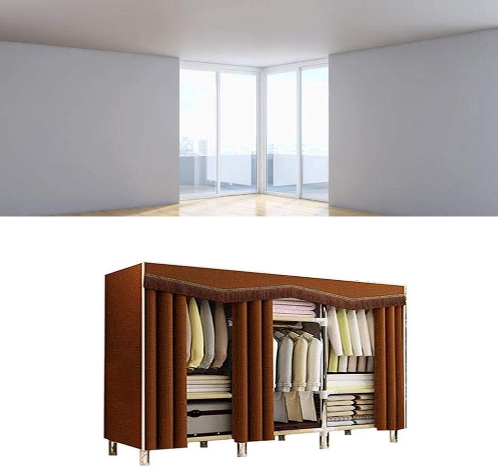 Wardrobe Locker Clothes Portable Closet Storage Bag Shelf Standing(E)