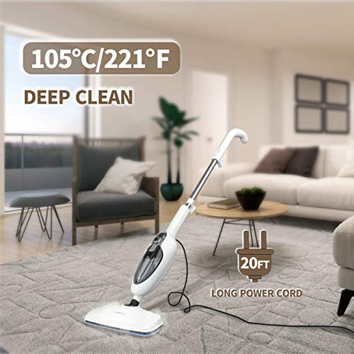 Steam Mop for Hardwood Cleaning, Steam Cleaner, Multipurpose Adapter Accessories, Floor Steamer, Lightweight, 20ft Power Cord, 2 Pads, 1200W, 300ml Water Capacity, 18 Secs Heat Up by Sandoo, SC1050 by sandoo - Image 4