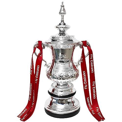 PUCHEN Resin Football Champions Trophy Model Fa Cup Trophy Replica Plating Silver Men and Women Fans Collect Home Decoration souvenirs Trophies,44CM
