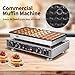 Leomru 110V Mini Pancake Baker 1800W, 50PCS Commercial Pancakes Maker Machine, 1.8 Inches Electric Muffin Waffle Maker Machine Dutch Poffertjes Grill For Home Kitchen Restaurant Snack Dessert