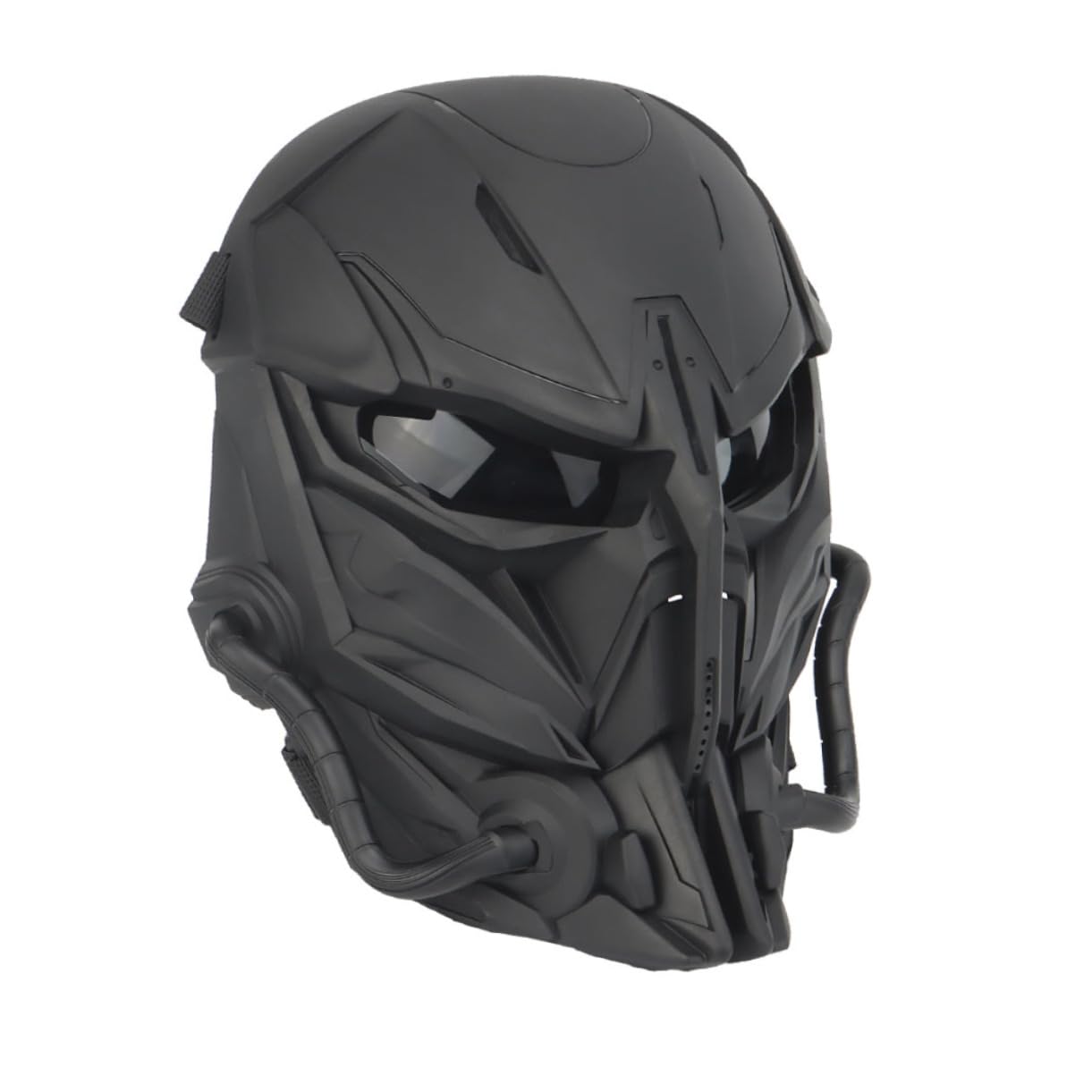 BESTYASH Science Fiction Costume Mask Gear Black Outdoor Protective Mask for Extreme Sports