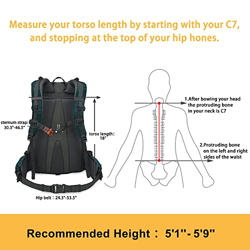 N Nevo Rhino Waterproof Hiking Backpack 40L 50L, Camping, Outdoor Sport Travel Backpack With Rain Cover For Men Women #TOP4