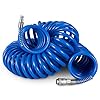 Tubo ad Aria Compressa Attacco Semplice Veloce Intuitivo 1/4" Compressore Tubo a Pressione, Rinforzato Raccordo Flessibile Elastico Resistente Vibrazioni Corrosione (15 Mt Spiral)