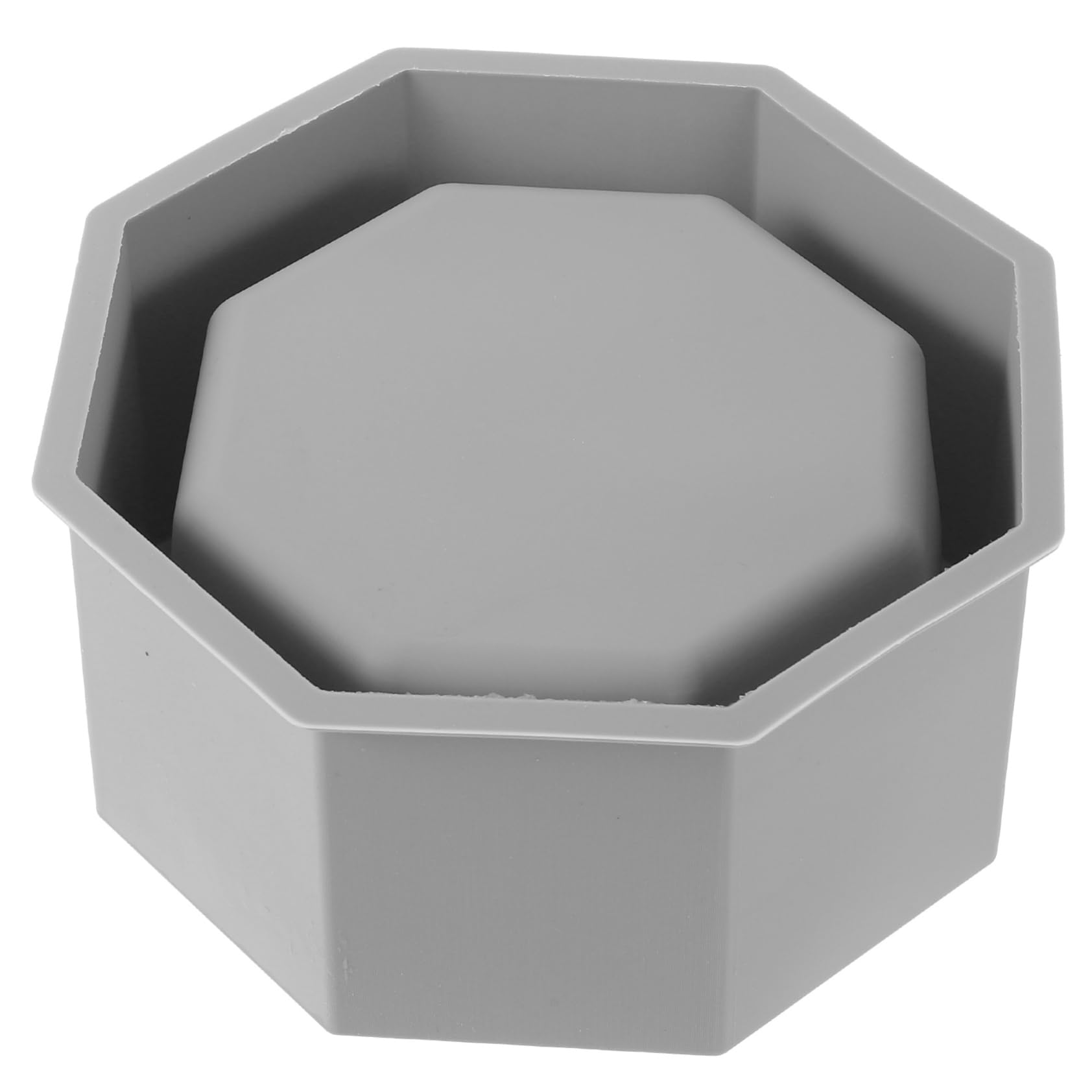 POPETPOP Lot De 5 Moules Hexagonaux en Silicone pour Pots De Fleurs Faits Maison 5561 Gris - Moules pour Bols À Fondant pour Jardinières À Lettres À en