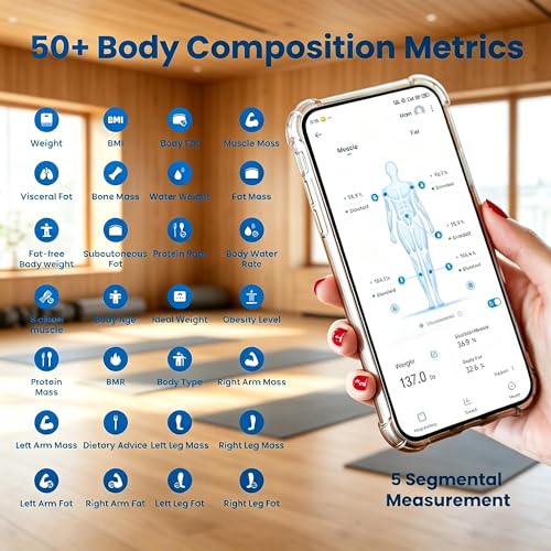 Báscula digital corporal inteligente con 8 electrodos miniatura 5