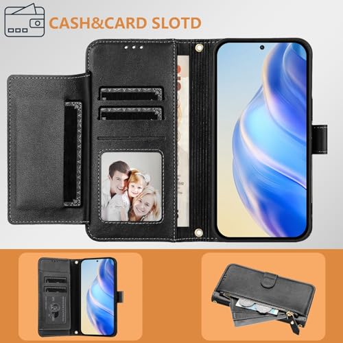 Housse Samsung S21 Plus verte avec portefeuille zippé pour vos sorties quotidiennes - 7