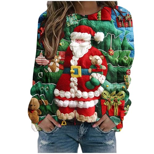 Hässliche Weihnachtspullover Damen Lustig Sweatshirt Ugly Christmas...
