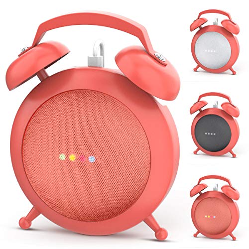 Google Home Mini Stand Holder, Retro Alarm Clock Stand Mount Base Protective Case