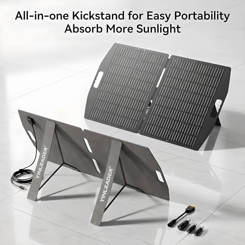 Panneau solaire portable 100W Yinleader pliable monocristallin camping-car - 4
