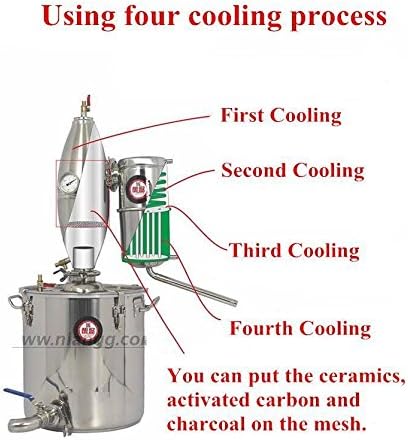 New 45L Alcohol Stainless Distiller Home Brew Kit Moonshine Still Wine Making Boiler