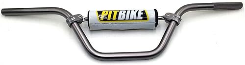 Manillar de motocicleta 78" 22mm Motocross Moto Bar con almohadilla de espuma para CRF YZF KXF KLX RMZ Dirt Pit Bike Uso T6-6061 de aluminio (gris)