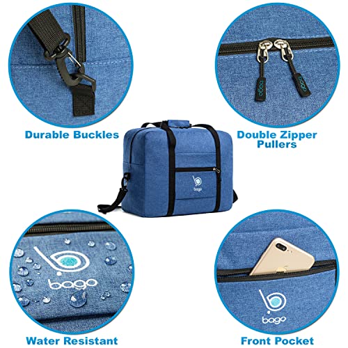 Bago Personal Item Travel Bag For Airlines - Fits As 18x14x8 inches Travel Bag Spirit & Frontier Airlines - Foldable Duffle Bag For Travel - Personal Item Bag Small Carry On Bag For Air Travel3