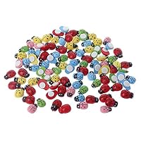 Lot De 150 Mini Coccinelles En Plastique – 1 Cm – Couleurs Mélangées – Déco DIY, Jardinage, Micro-paysage – Artisanat Créatif