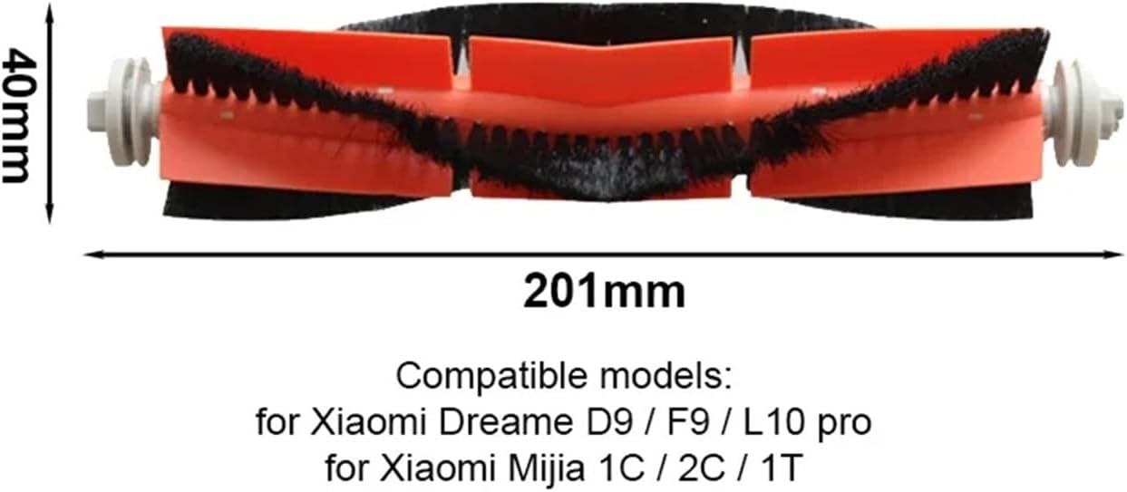Roller Main Brush for Xiaomi for Mijia 1C 2C STYTJ01ZHM for Dreame F9 Robot Vacuum Cleaner Part(2pcs2)