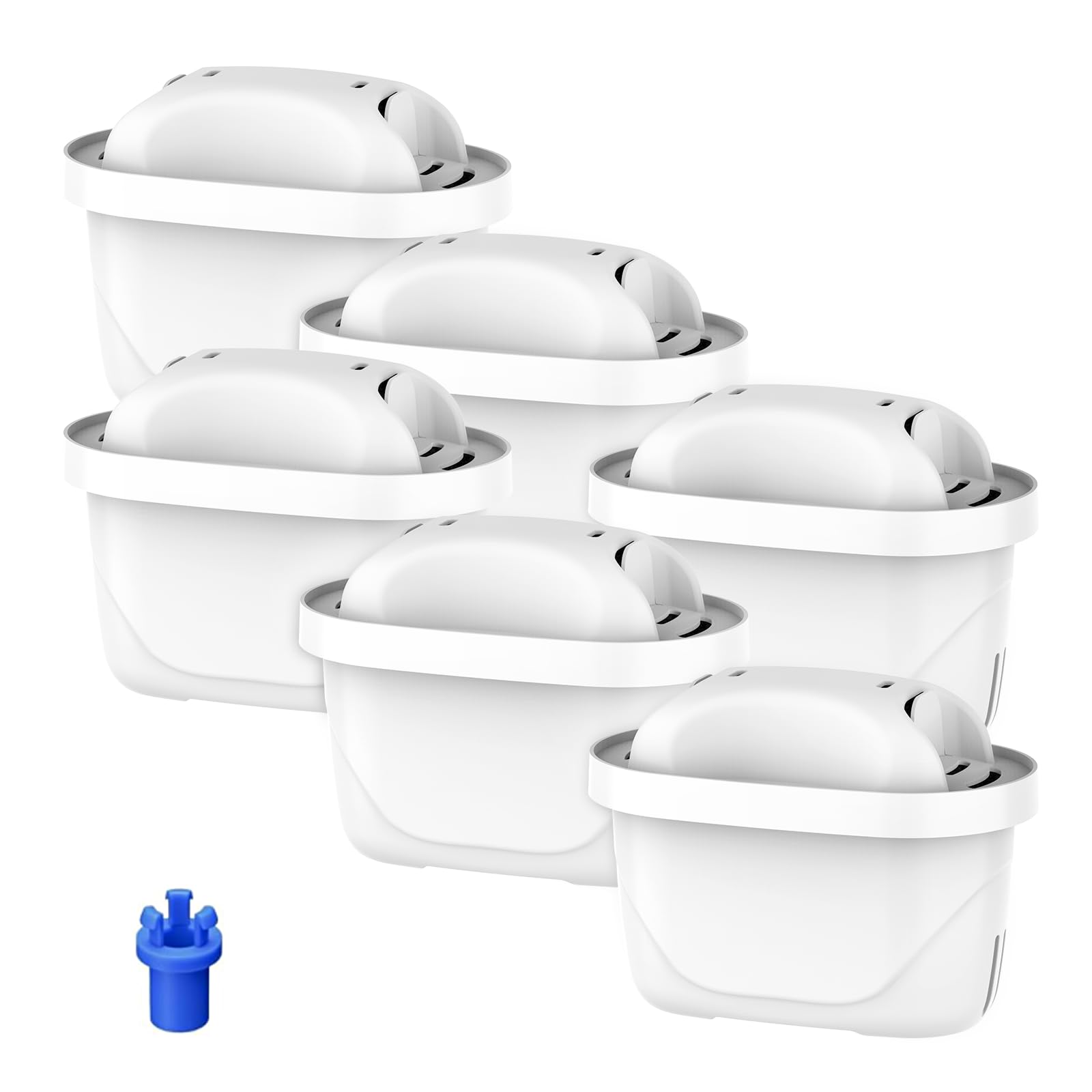 GLACIER FRESH Wasserfilter Kartuschen Ersatz für Brita® Maxtra+® Plus, Maxtra Pro® All-in-1 Wasserfilter, Kompatibel mit Brita® Marella® Kanne, Reduziert PFAS, Chlor, Kalk & Metalle (6)