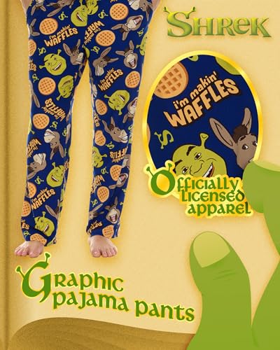 Shrek Mens All Over Print Pajama Pant - Adjustable Elastic Waistband & Pockets Soft Comfortable Sleepwear (S-XL)2