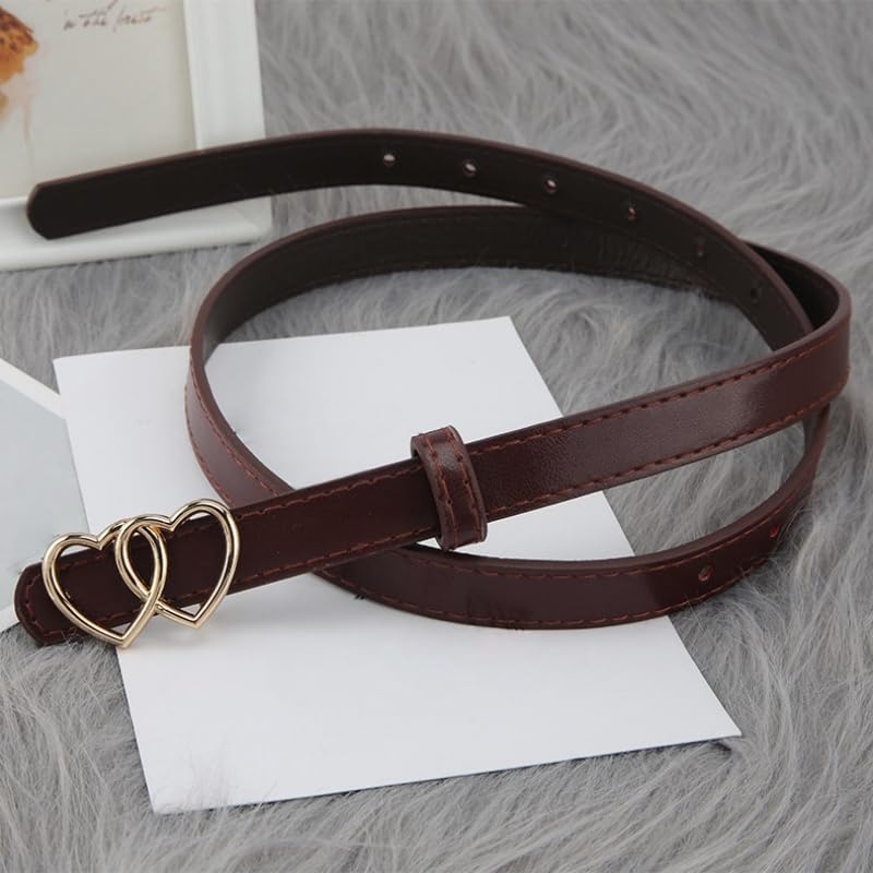 Double Sweet Heart Buckle Adjustable Waist Belt for Women Fashion Accessory Belts for Dresses and Jeans4