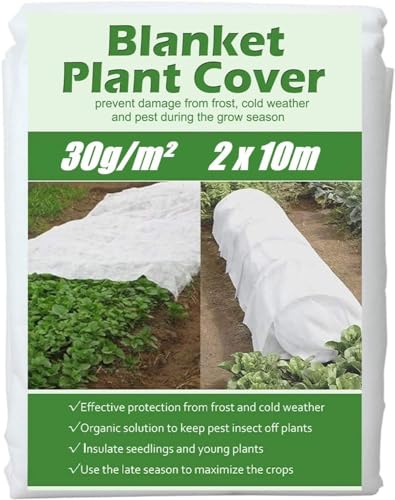 KAHEIGN 2 x 10M Vellón de Protección contra Heladas para Plantas, 30g/m² Vellón de Jardín Paño...
