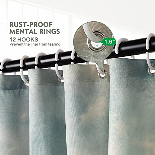 Lokigo Shower Curtain Sunflower Rustic Farmhouse Shower Curtain Set, Yellow Floral Shower Curtain, Waterproof Quick-Dry Fabric Shower Curtains, Sunflower Bathroom Curtain Decor With 12 Hooks, 72X72 #TOP3