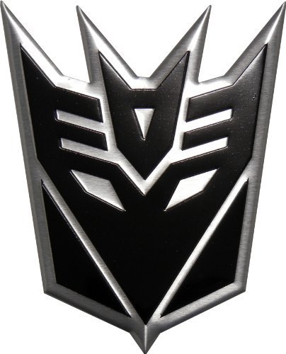 Transformers Decepticon Black Large Aluminum Emblem