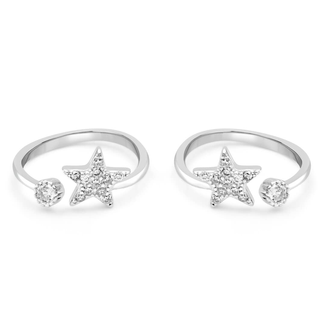 zarkan 925 Sterling Silver Flow of Floras Toe Rings, Adjustable | Chandi Bichiya | Gift for Women & Girls | Certified Authentic Hallmark & 925 Stamp-picture-27